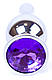 Анальний затор Boss Series - Jewellery Silver BUTT PLUG Purple, BS6400079, фото 2