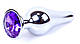 Анальний затор Boss Series - Jewellery Silver BUTT PLUG Purple, BS6400079, фото 3