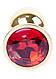 Анальний затор Boss Series - Jewellery Gold PLUG Red S, BS6400019, фото 2