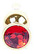 Анальний затор Boss Series - Jewellery Gold BUTT PLUG Red, BS6400064, фото 2