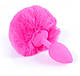 Анальна пробка (розмір S) з хвостом Boss Series - Silicon PLUG Bunny Tail Pink, BS6400099, фото 3
