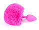 Анальна пробка (розмір S) з хвостом Boss Series - Silicon PLUG Bunny Tail Pink, BS6400099, фото 5