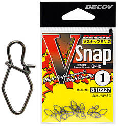 Застібка Decoy V Snap 1, 34lb, 13 шт (6938)