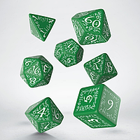 Набор кубиков Elvish Green & White Dice Set