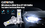 Світлодіодна лампа для фар Мінірозмір, Ультракша світлодіодна фара H7 Безвентиляторна протитуманна фара, фото 7