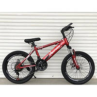 Спортивный велосипед TopRider 509 колеса 20 дюймов SHIMANO / 21 скорость / красный