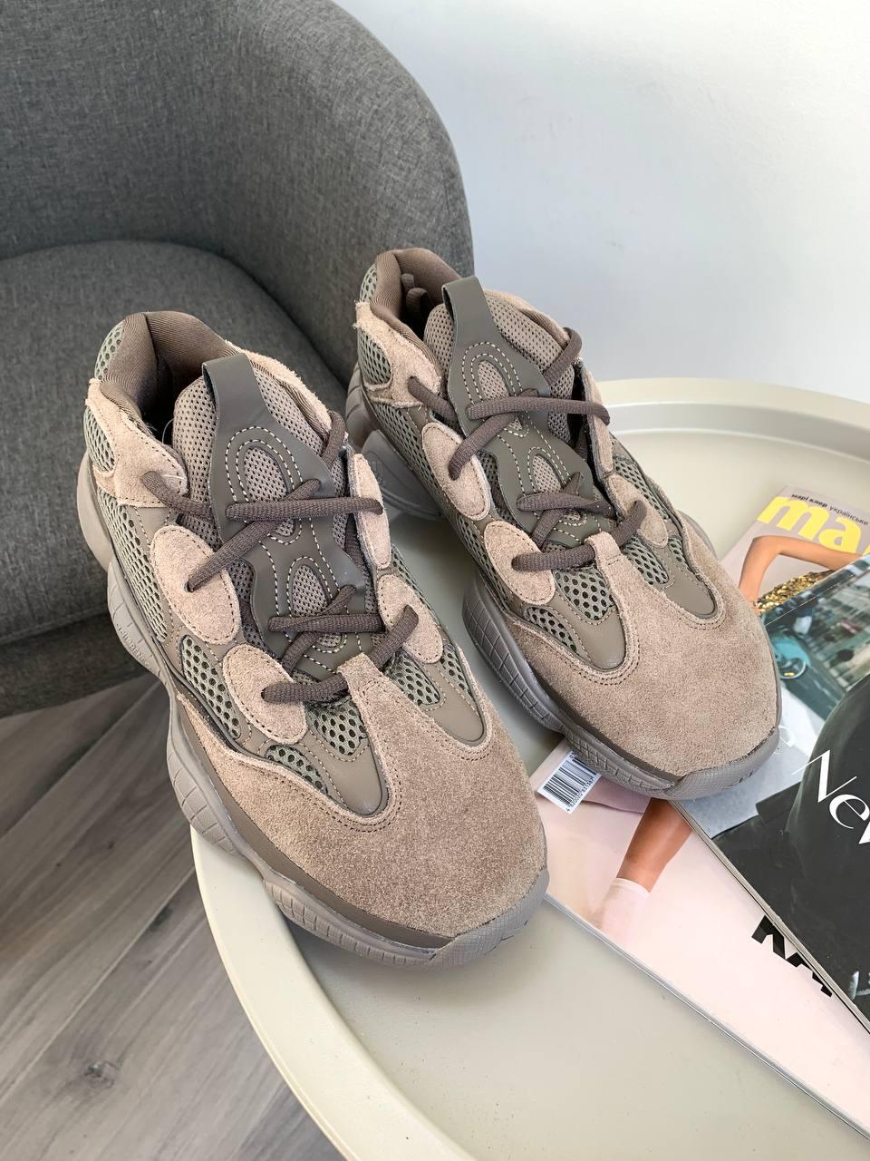Кросівки чоловічі коричневі Adidas Yeezy Boost 500 Clay Brown (10571), фото 1
