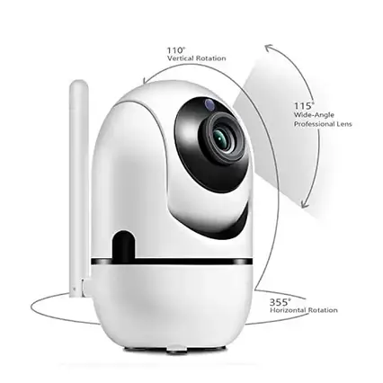 Камера відеоспостереження Camera Wi-Fi QC011, IP-камера з мікрофоном, Бездротова камера відеоспостереження, фото 1