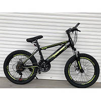 Спортивный велосипед TopRider 509 колеса 20 дюймов SHIMANO / 21 скорость / салатовый