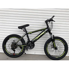 Спортивний велосипед TopRider 509 колеса 20 дюймів SHIMANO / 21 швидкість / салатовий
