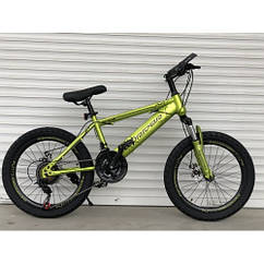 Спортивний велосипед TopRider 509 колеса 20 дюймів SHIMANO / 21 швидкість / хакі