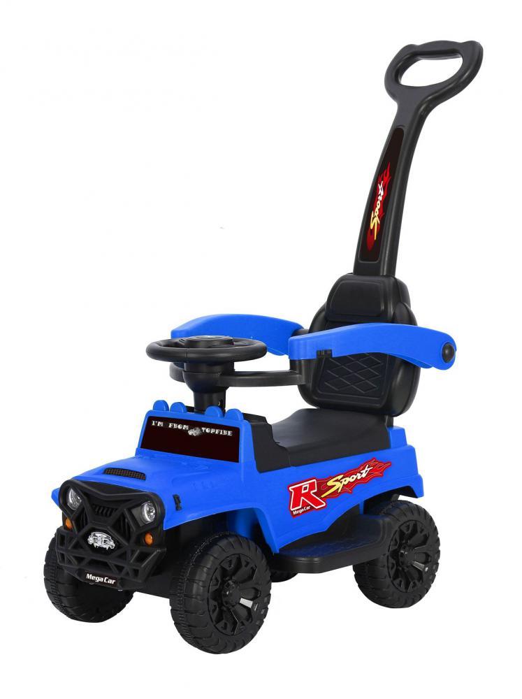 Каталка-толокар з батьківською ручкою (світло, музика, MP3, USB) Bambi M 4845-4 Синій, фото 1