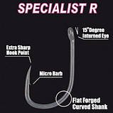 Коропові гачки Gamakatsu G-CARP Specialist R №6 (10шт) с тефлоновим покриттям (матові), фото 3