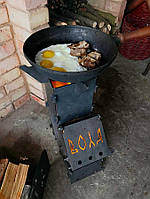 Турбо печь 150 - дровяная печь буржуйка UKRIRON для казана, сковороды.