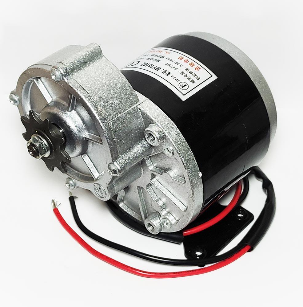 Електродвигун 24V 350W редукторний, фото 1