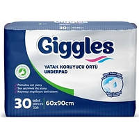 Одноразові пелюшки Giggles 60х90 см. (30 шт.)