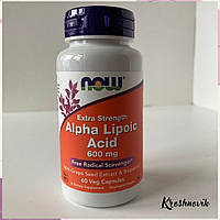 Now Alpha Lipoic Acid, Альфа ліпоєва кислота, 600 мг, 60 карсул