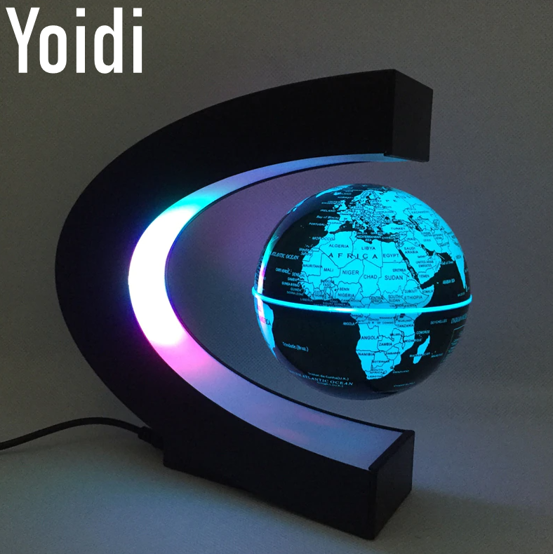 Магнітний левітувальний глобус з підсвіткою Yoidi DF5B. Глобус, що ширяє в повітрі. Статуетка глобус левітувальний