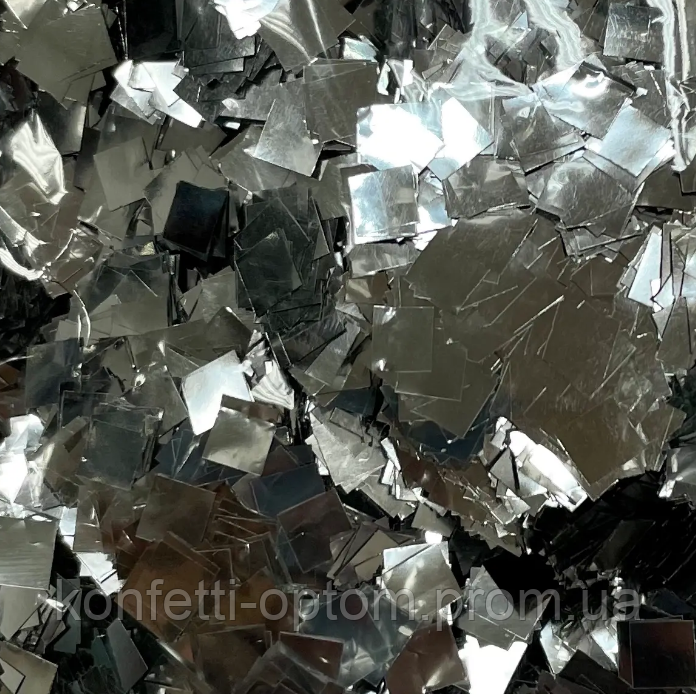 Купить Конфетти Квадраты Серебро 1 см 50 грамм, цена 35 грн — Prom.ua ...