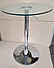 Стіл обідній/журнальний Верона R скляний діаметр 60 см регульований, фото 2