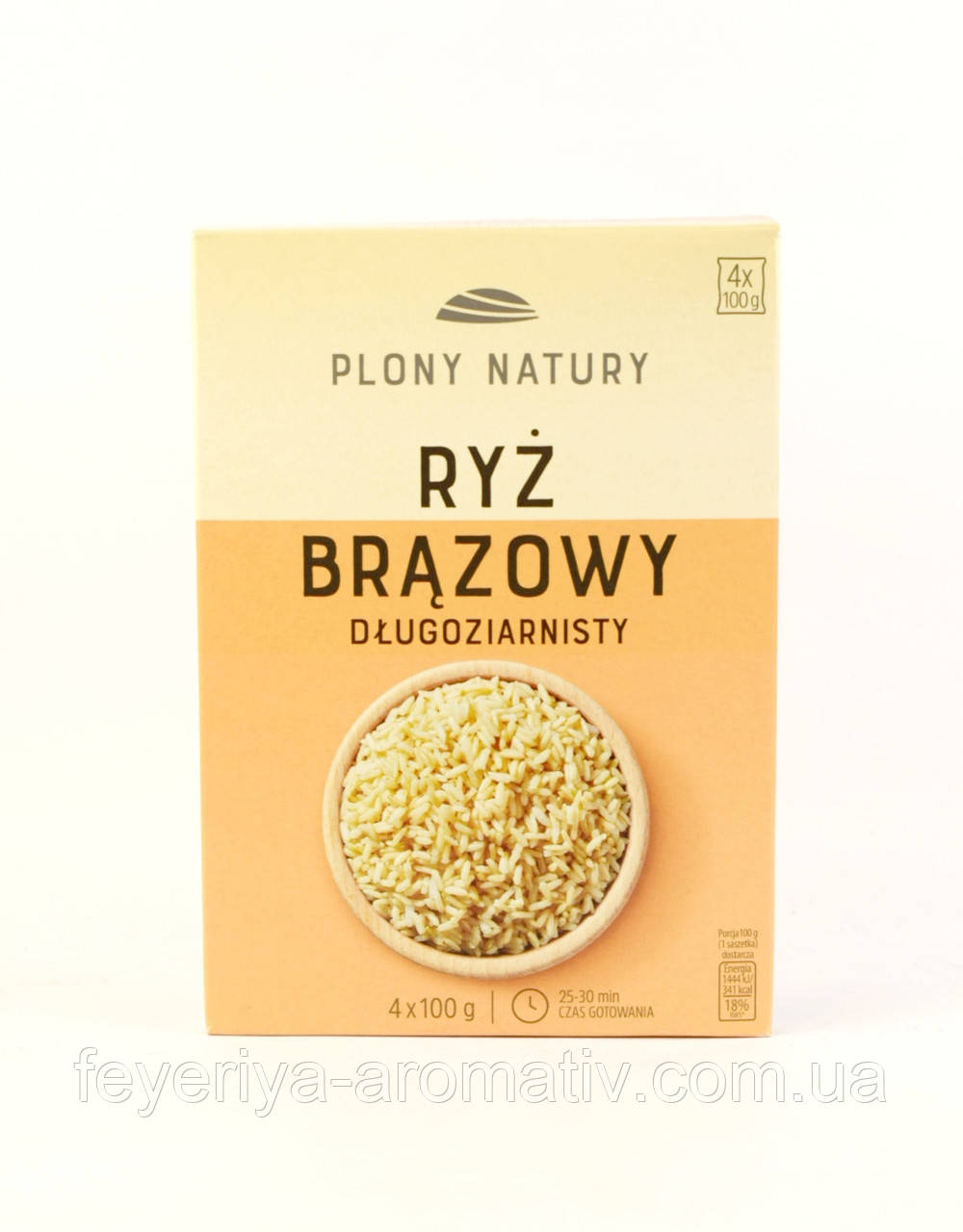 Рис коричневий довгозернистий Brazowy Plony Natury 400 г Польща