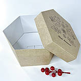 Коробка для подарунка, 200*170*100 мм, без вікна, крафт "Щирі вітання!", фото 2