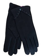 Женские стрейчевые перчатки Черные БОЛЬШИЕ