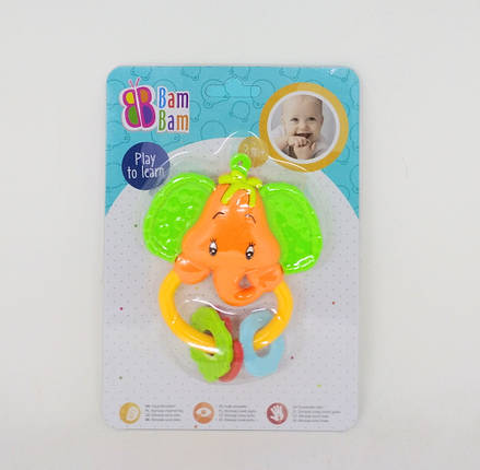 Брязкальце Bam Bam Слоник на планшеті 21*15см (414262), фото 1