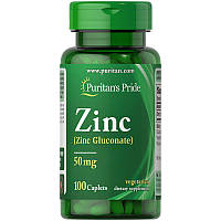 Витамины и минералы Puritan's Pride Zinc Gluconate 50 mg, 100 каплет