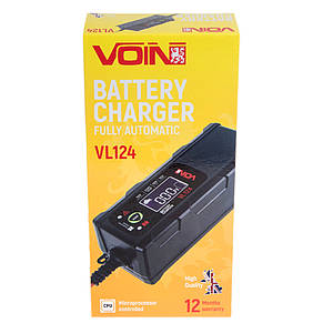 Зарядний пристрій для акумулятора VOIN VL-124 12 V / 4 A / 3-120 AHR / LCD / Імпульсний, фото 3