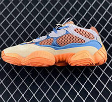 Чоловічі кросівки Adidas Yeezy 500 Enflame Brown Blue Orange GZ5541, фото 4