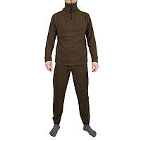 Термобелье тактическое на флисе od Thermoflece undermoflece with zipper-Мил тек-11220001- Олива- Mil-Tec