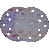 Сверхтонкий абразивный диск 3M Hookit 260L+, 150мм, 15 отверстий, конфигурация LD861A - Р600