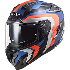 МОТОШОЛОМ ЗАКРИТИЙ LS2 FF327 CHALLENGER GALACTIC КОЛІР BLUE FLUO ORANGE