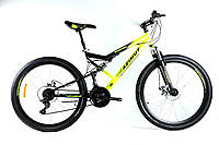 Спортивный горный велосипед 26 дюймов 17 рама Azimut Scorpion Shimano GD черно-желтый