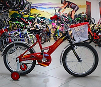 Велосипед дитячий двоколісний 18 дюймів Mustang Тачки червоні