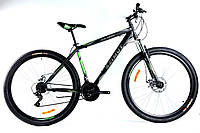 Спортивный горный велосипед 29 дюймов Azimut Spark Shimano D 19 рама черно-зеленый