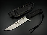 Бойовий тактичний ніж ручної роботи «Оркоріз #3» з піхвами з кайдексу N690/HRC 61, фото 3