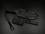 Бойовий тактичний ніж ручної роботи «Оркоріз #3» з піхвами з кайдексу N690/HRC 61, фото 2
