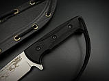 Бойовий тактичний ніж ручної роботи «Оркоріз #3» з піхвами з кайдексу N690/HRC 61, фото 6