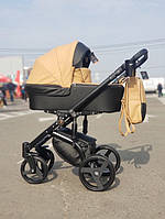Универсальная детская коляска трансформер ALMONDO" эко-кожа все сезонная коляска ,с модульной системой 2в1