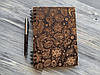 Блокнот в обкладинці з дерева з персональним гравіюванням “Квіти”, фото 2