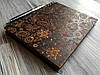 Блокнот в обкладинці з дерева з персональним гравіюванням “Квіти”, фото 4