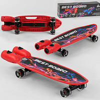 Детский скейтборд Best Board с парогенератором и музыкой 00710 красный