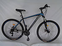 Спортивный горный велосипед 26 дюймов 17 рама Azimut 40D Shimano GD 17 рама черно-синий