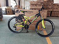 Спортивный двухподвесный велосипед 27.5 дюймов 19 рама GFRD Azimut Scorpion желтый