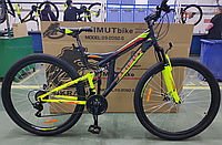 Спортивный двухподвесный велосипед 29 дюймов 19 рама Crosser Power черно-желтый