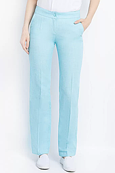 Літні жіночі брюки прямого крою Finn Flare S18-11010-120 блакитні S