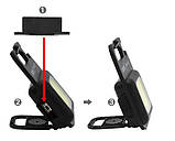 Портативний магнітний LED ліхтарик, переносний / перезаряджаємий, фото 3