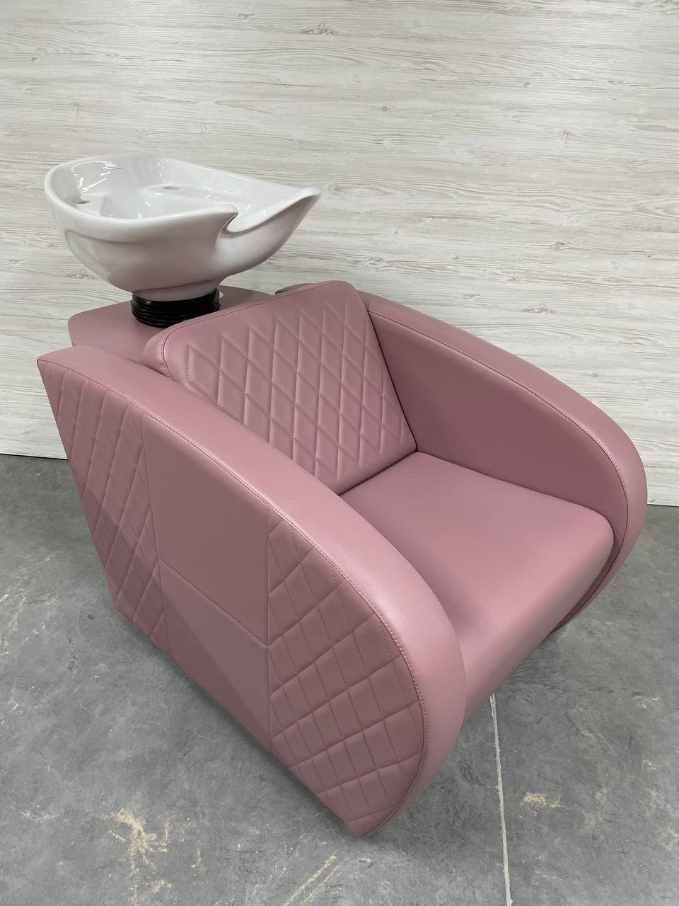 Мойка парикмахерская Флоренца керамика нью-йорк экокожа пудровая (Frizel TM)